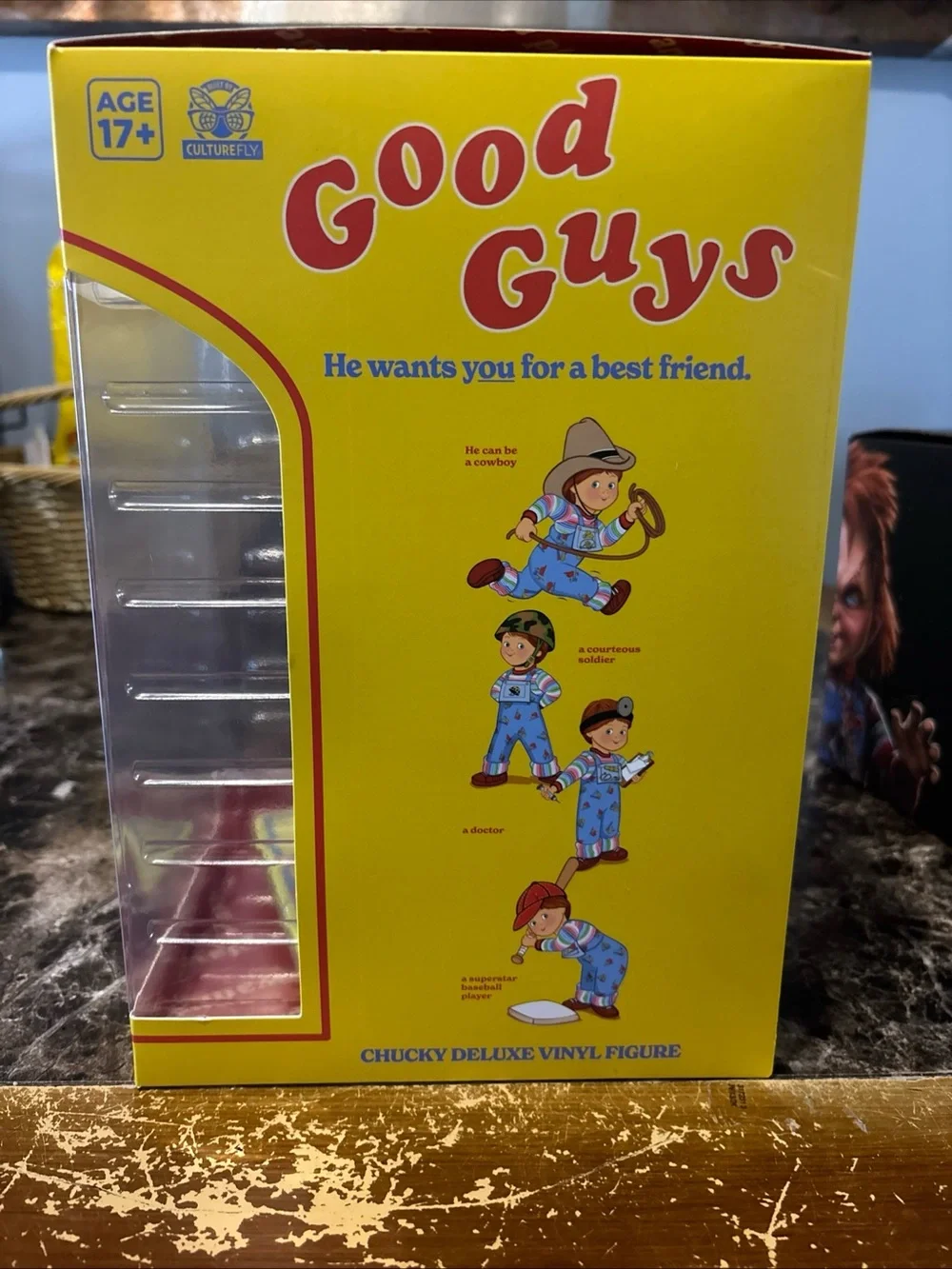 Good Guys Chucky Deluxe Figure - Red Hair, Blue Overalls